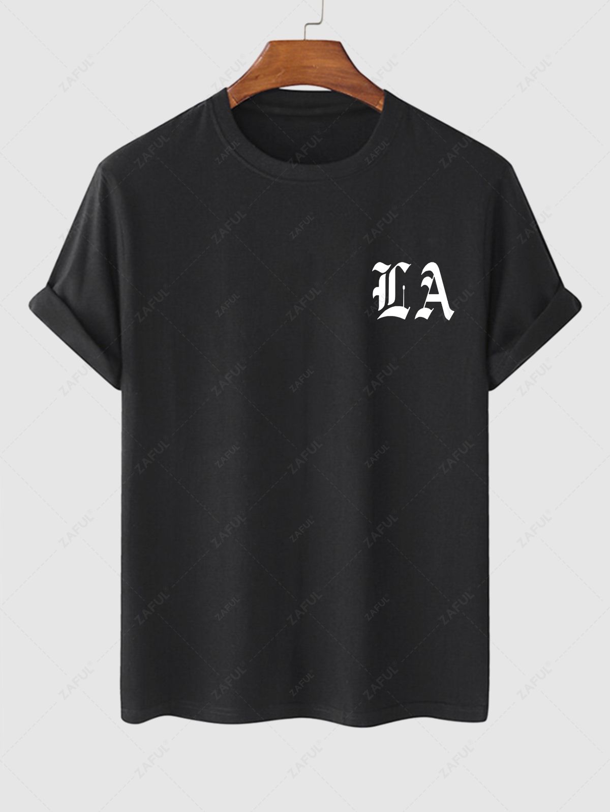 Men's LOS ANGELES LA Letter Graphic Printed Short Sleeves T-shirt Kosyway