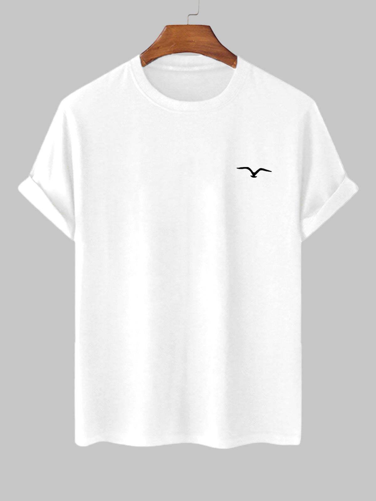 Men's Bird Graphic Printed Short Sleeves T-shirt Kosyway