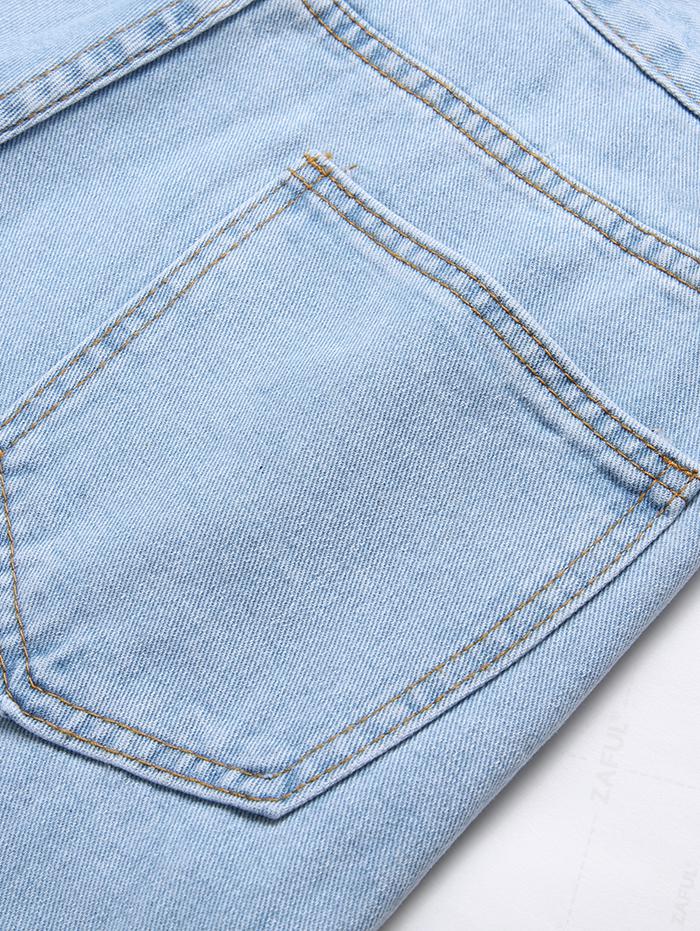 Men's Destoryed Ripped Distressed Frayed Denim Shorts Kosyway