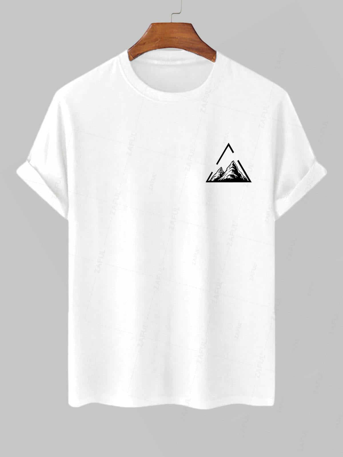 Men's Mountain Graphic Printed Short Sleeves T-shirt Kosyway