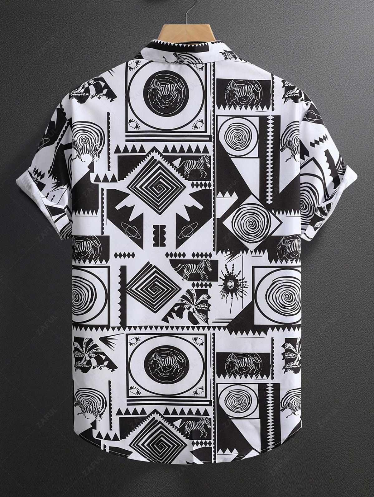 Men's Ethnic Style Pattern Casual Short Sleeves Shirt