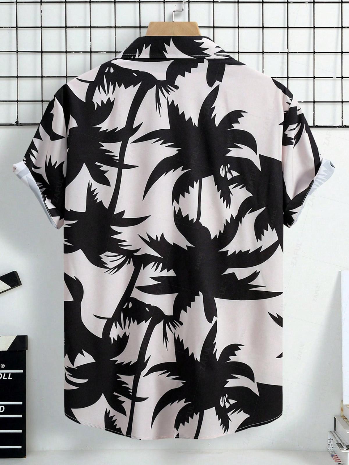 Men's Leaves Graphic Printed Short Sleeves T-shirt