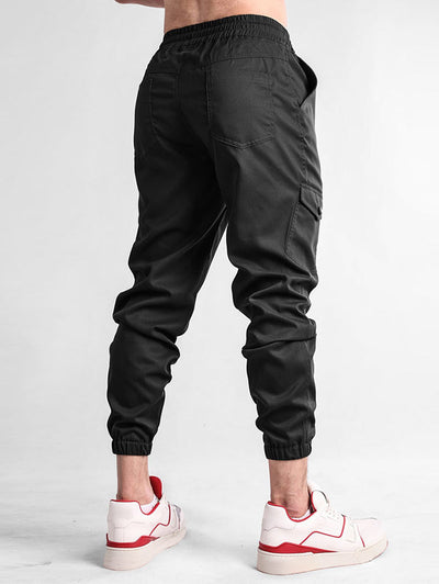 Men's Casual Streetwear Pockets Design Drawstring Beam Feet Cargo Pants