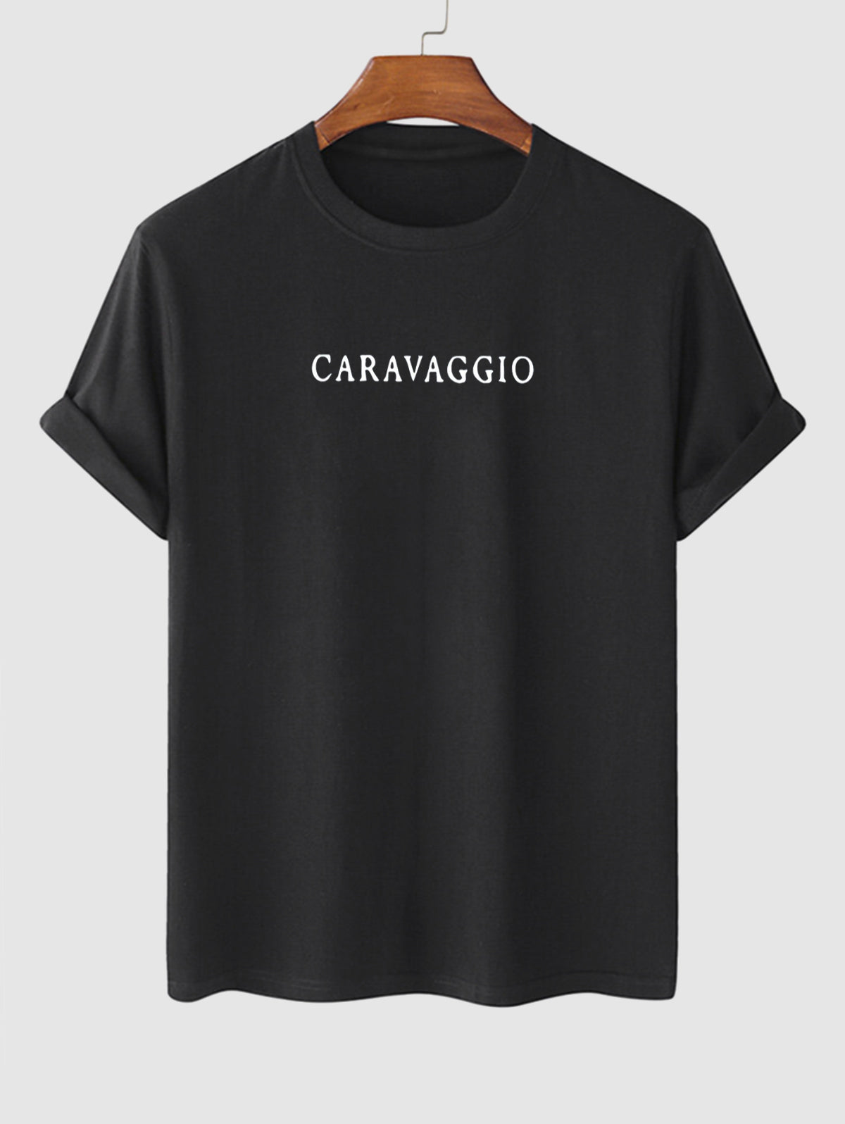 Men's Caravaggio Painting Printed Crew Neck Short Sleeves T-shirt