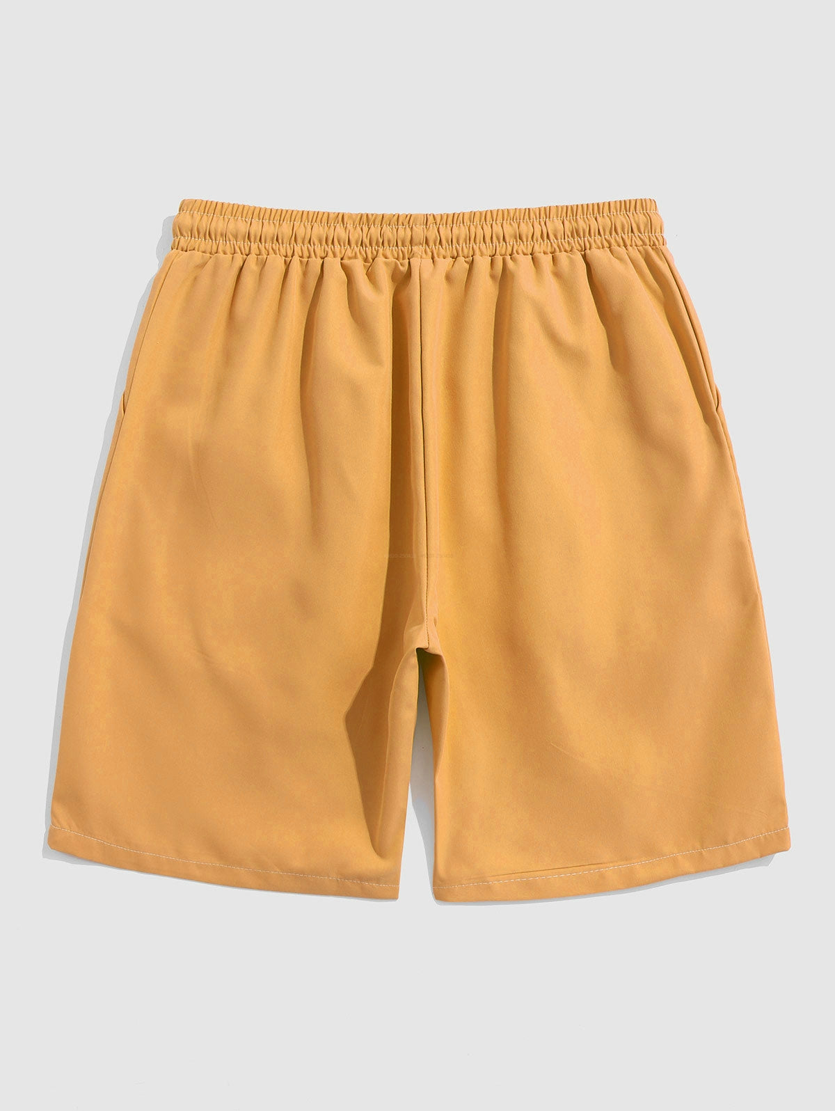 Mens Solid Color Quick Dry Basic Casual Shorts