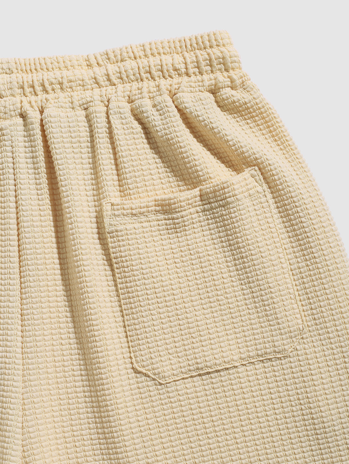 Men's Casual Jacquard Textured Patch Design Drawstring Shorts
