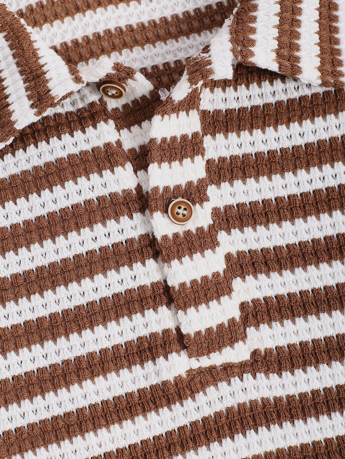 Men's Contrast Striped Polo Collar Half Buttoned Knit Short Sleeves T-shirt