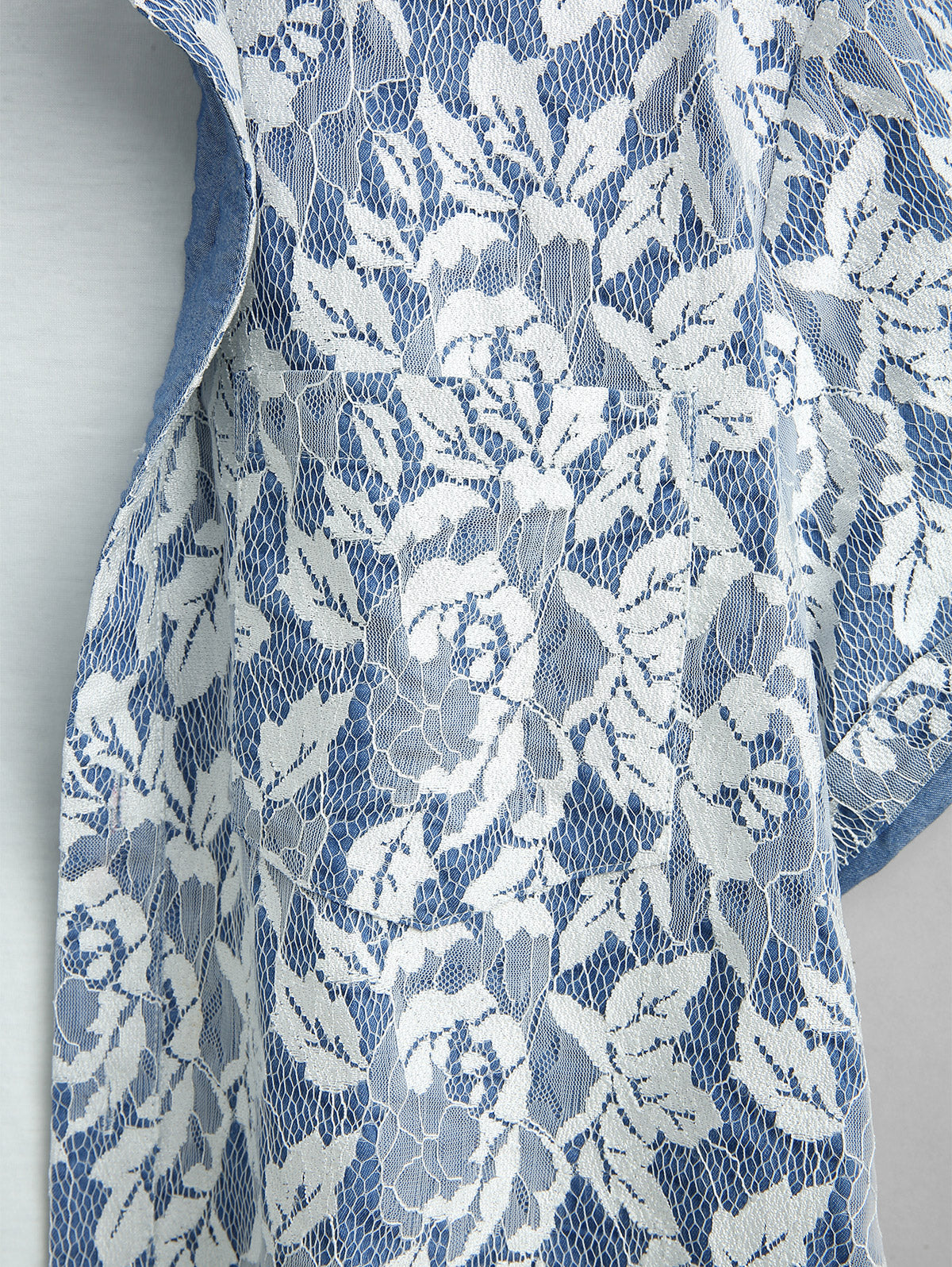 Men's Casual Lace Floral Pocket Design Button Up Short Sleeves Shirt