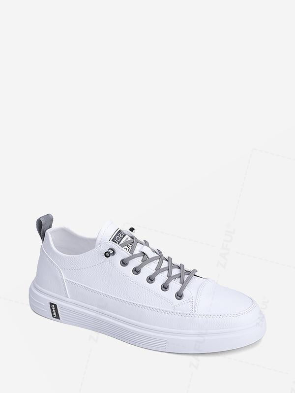 Topstitching Lace Up Front Skate Shoes