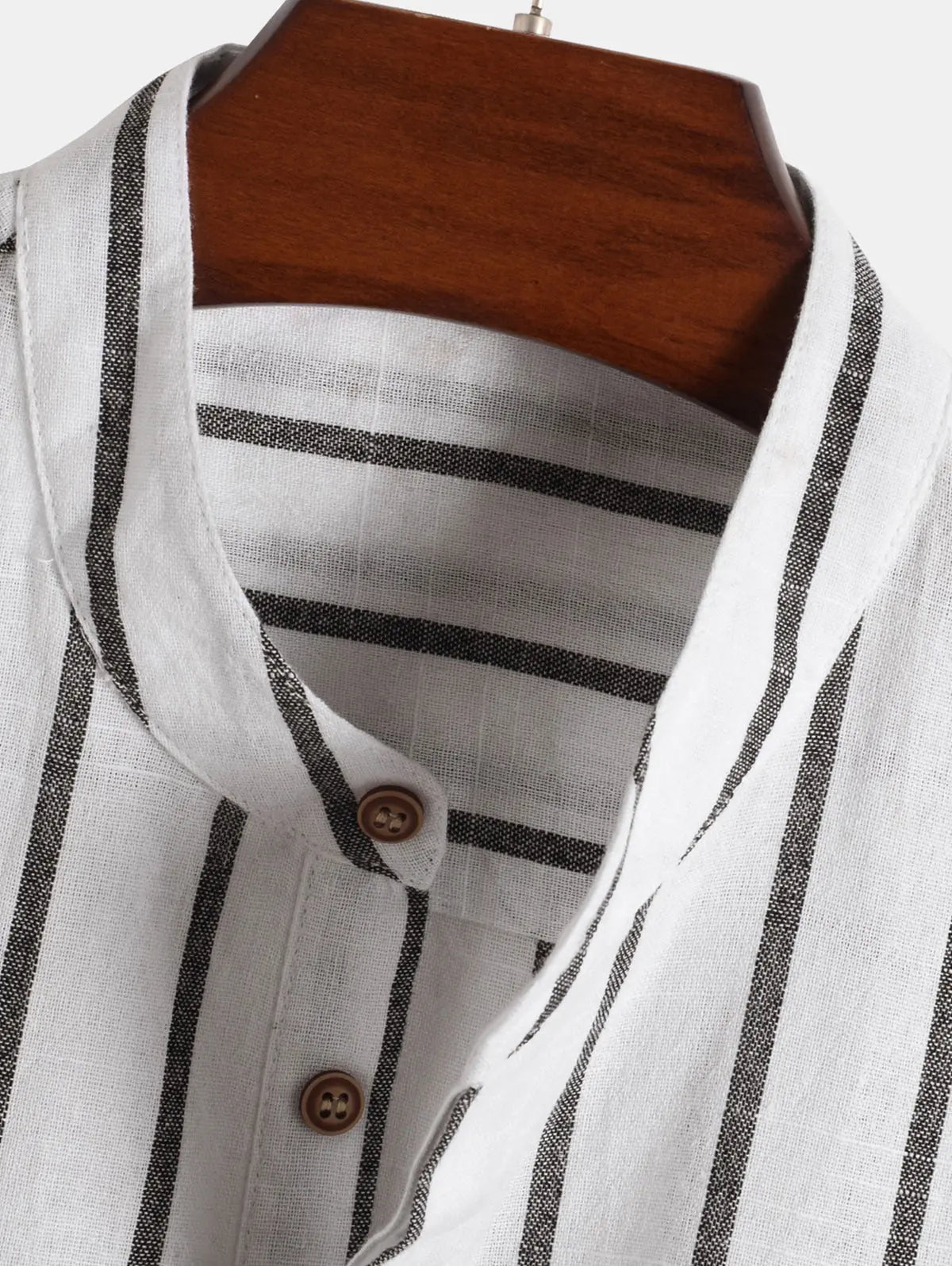 Half Buttoned Casual Striped Office Shirt Kosyway