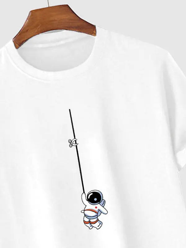 Mens Astronaut Print T Shirt Kosyway