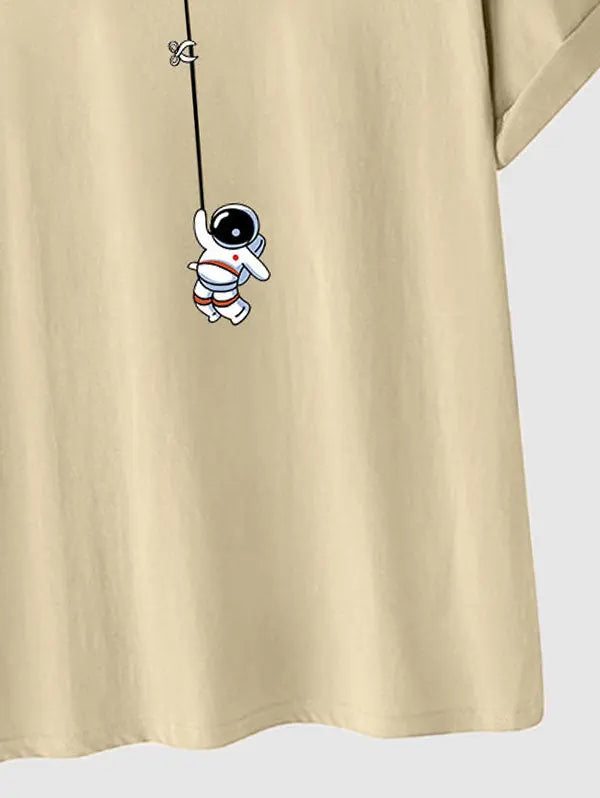 Mens Astronaut Print T Shirt Kosyway