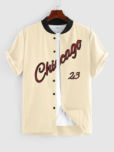 Mens Chicago Graphic Baseball Shirt Kosyway