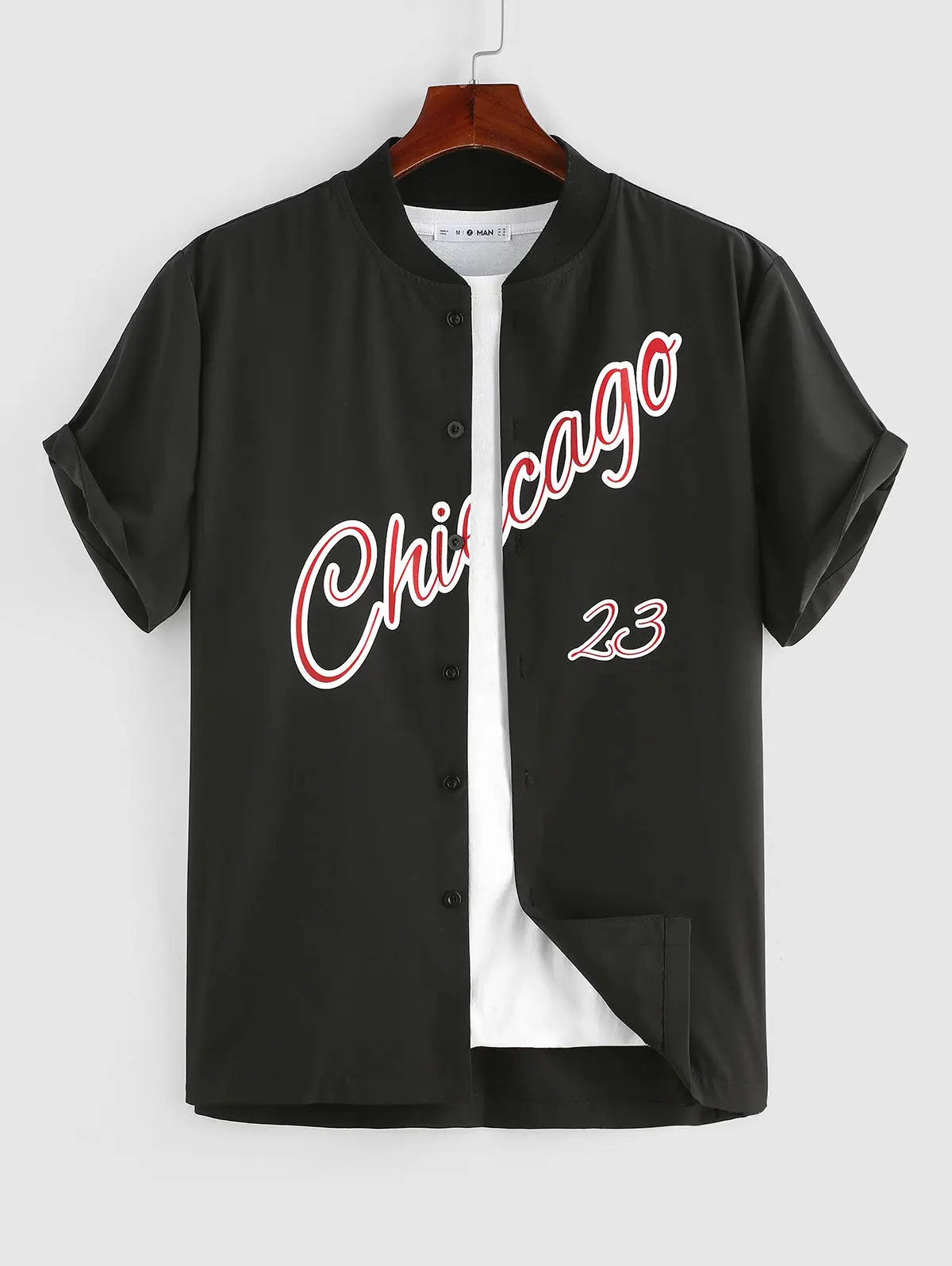 Mens Chicago Graphic Baseball Shirt Kosyway