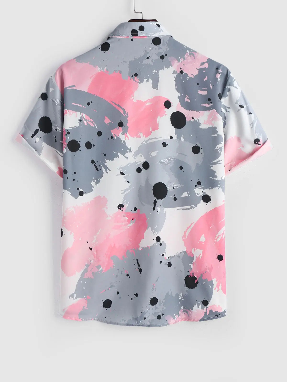 Mens Colorblock Splash Splatter Vacation Shirt Kosyway