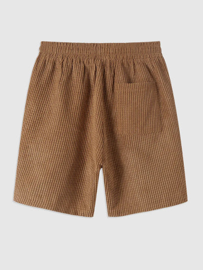 Mens Corduroy Drawstring Shorts Kosyway