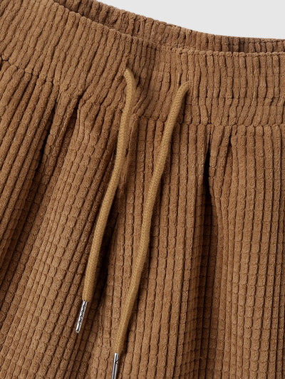 Mens Corduroy Drawstring Shorts Kosyway