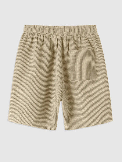 Mens Corduroy Drawstring Shorts Kosyway