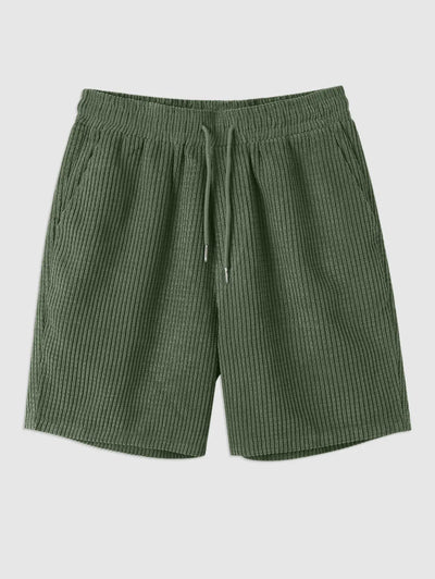 Mens Corduroy Drawstring Shorts Kosyway