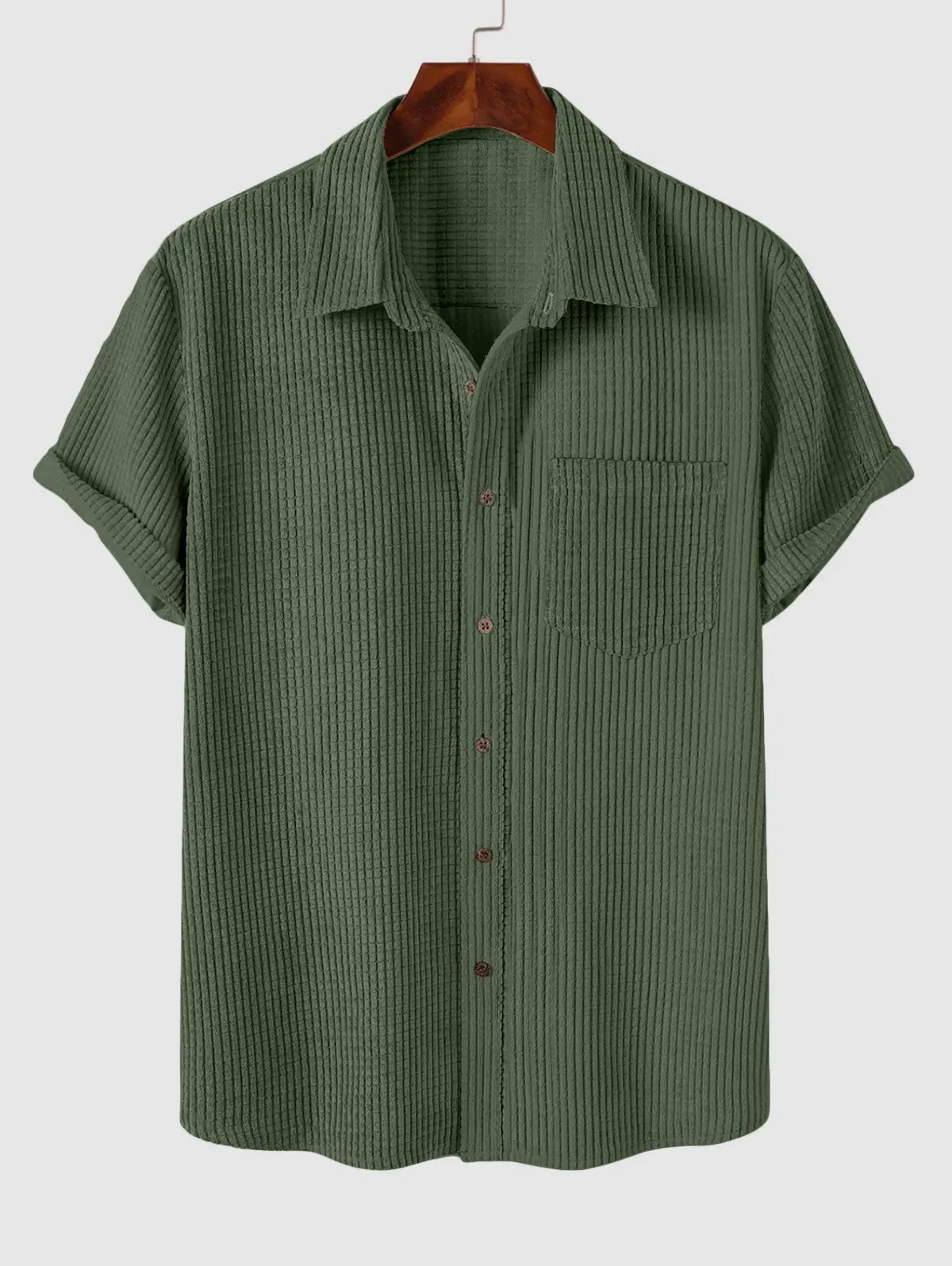 Mens Corduroy Front Pocket Shirt Kosyway