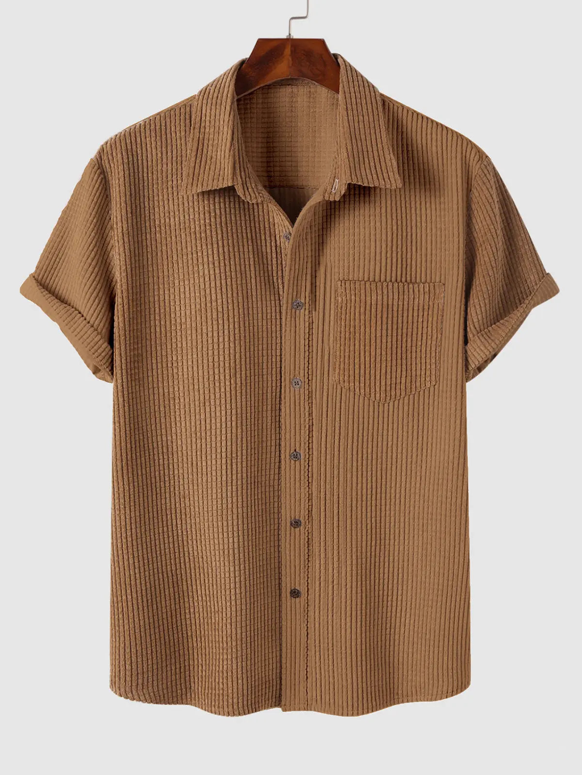 Mens Corduroy Front Pocket Shirt Kosyway