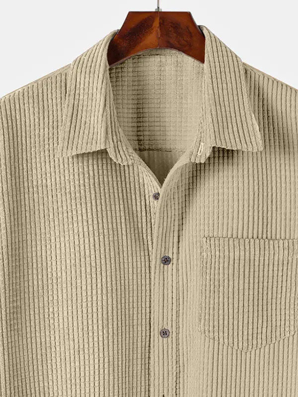 Mens Corduroy Front Pocket Shirt Kosyway