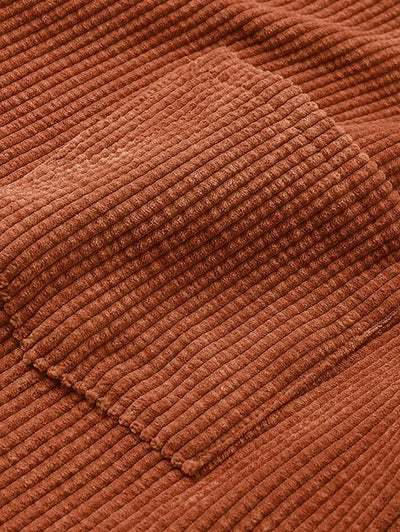 Mens Corduroy Solid Color Casual Shirt Kosyway