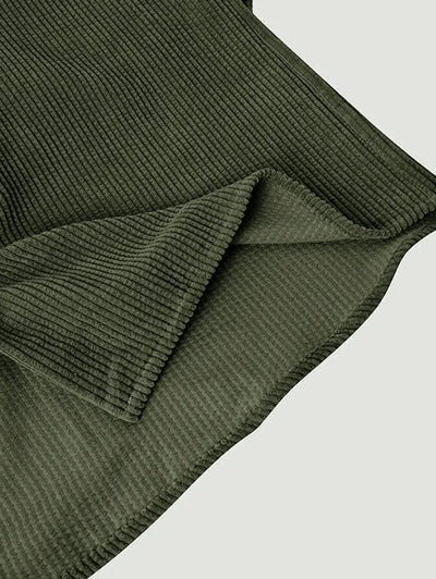 Mens Corduroy Solid Color Casual Shirt Kosyway