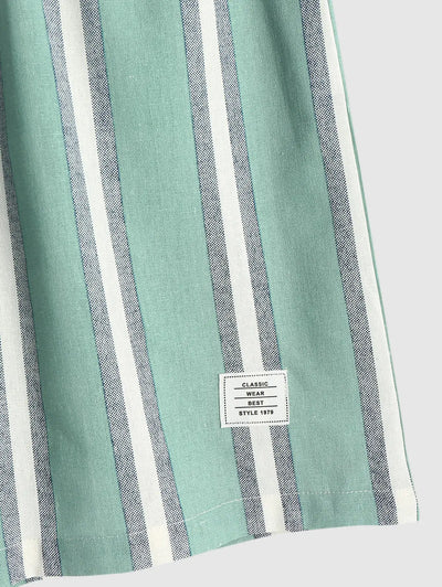 Mens Cotton and Linen Striped Sets Kosyway