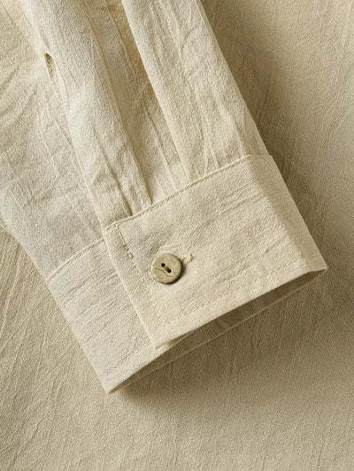 Mens Cotton and Linen Textured Casual Shirt Kosyway