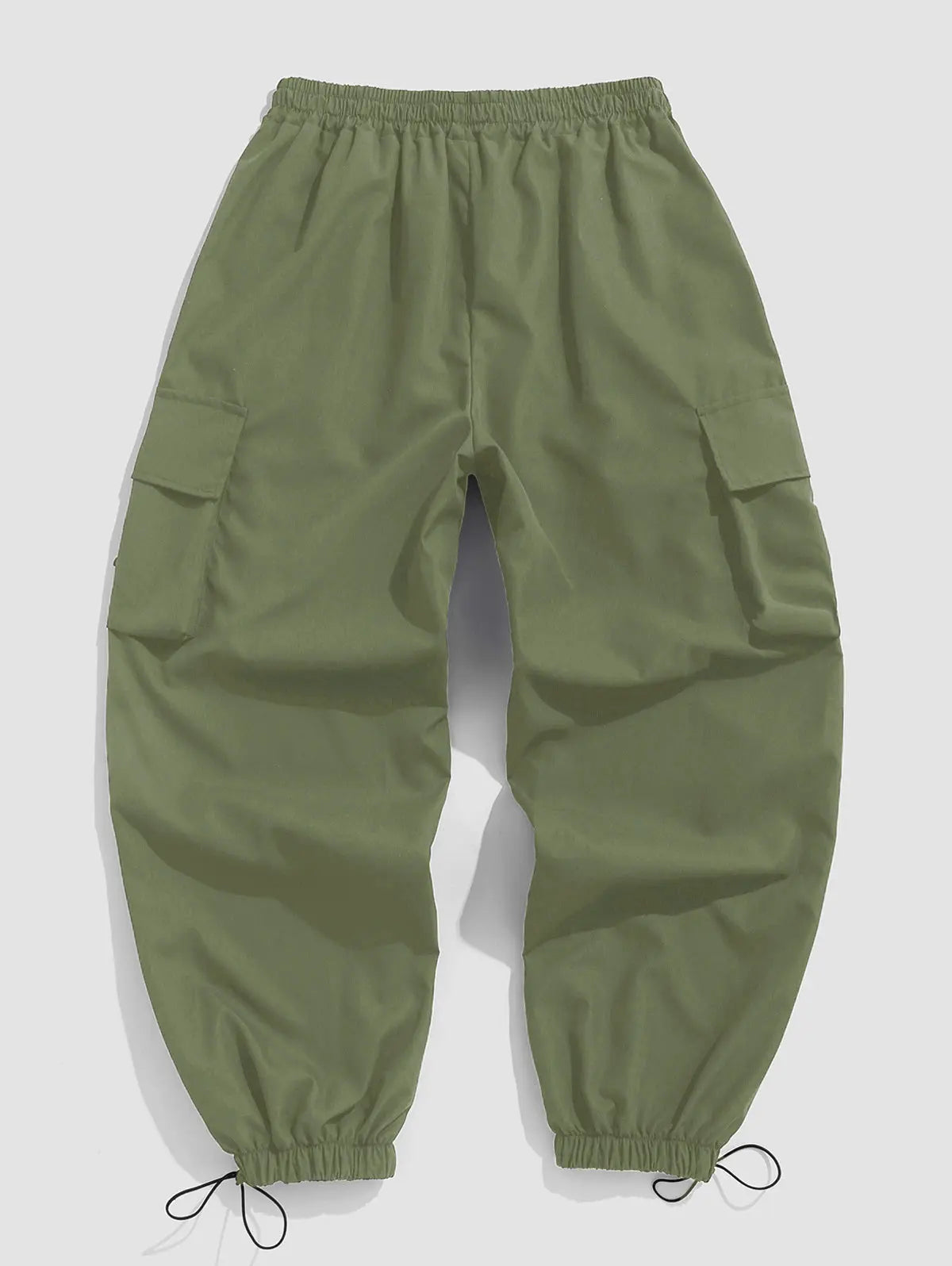 Mens Drawstring Pocket Beam Feet Cargo Pants Kosyway