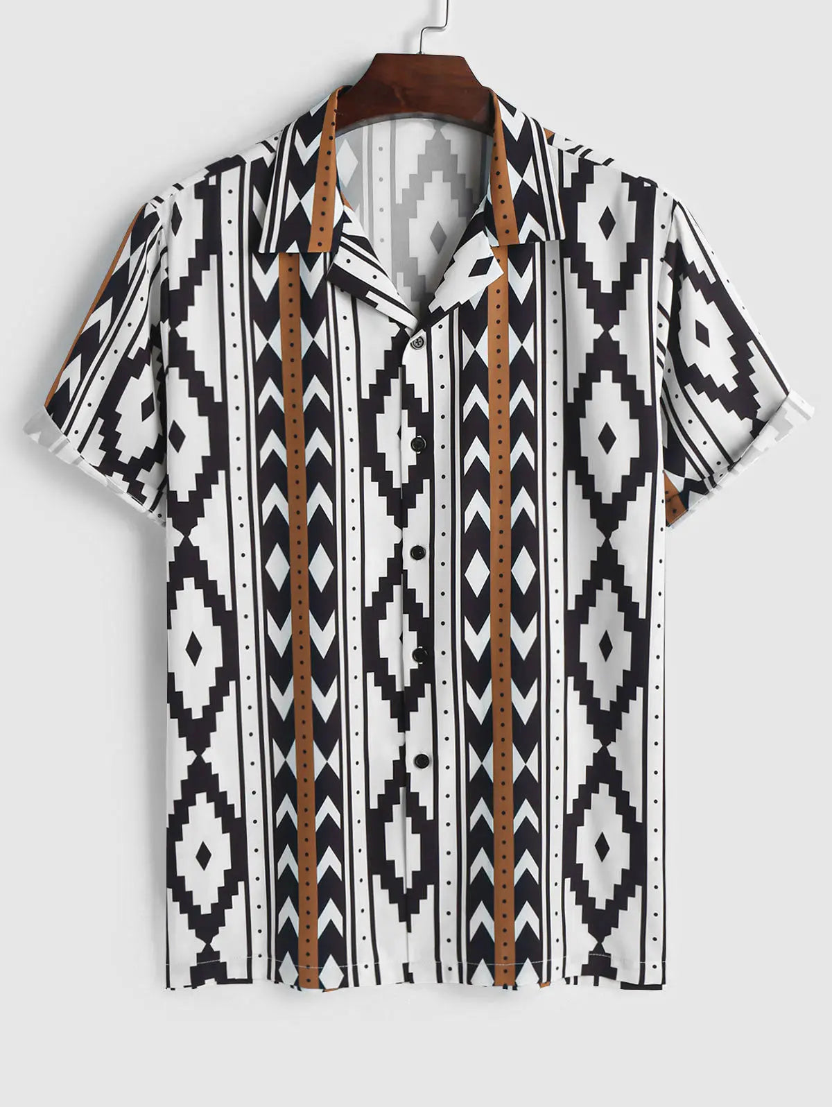 Mens Ethnic Aztec Printed Shirt Kosyway