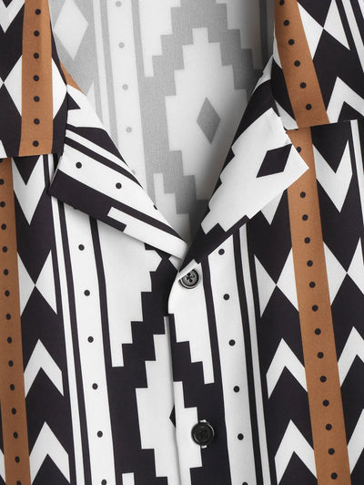 Mens Ethnic Aztec Printed Shirt Kosyway