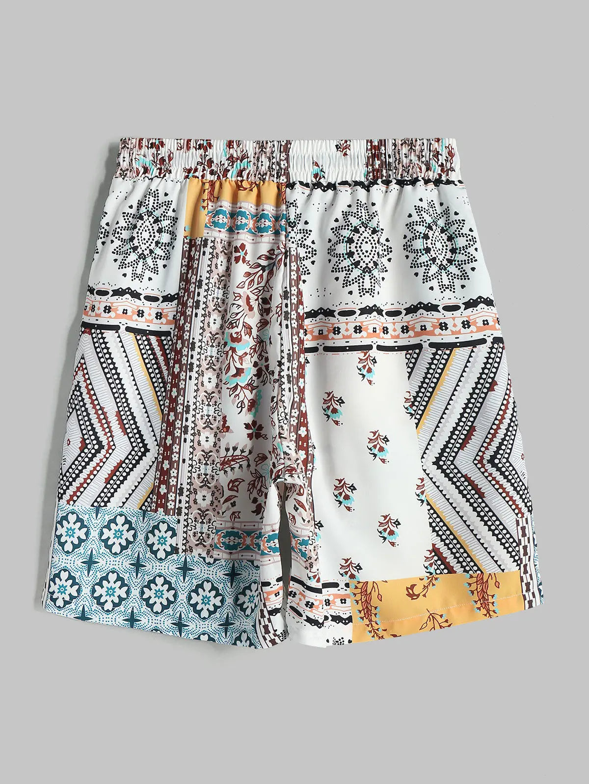 Mens Ethnic Style Paisley Vacation Shorts Kosyway