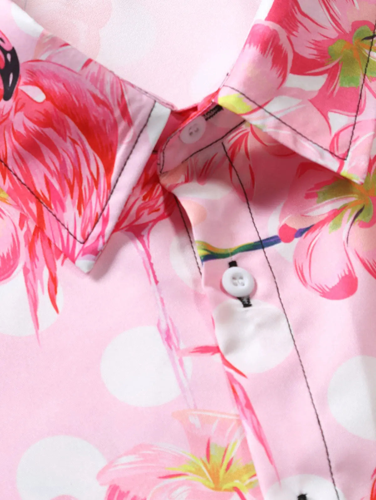 Mens Flamingo Flowers Pattern Shirt Kosyway