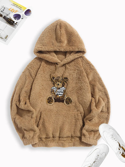 Mens Fluffy Teddy Bear Hoodie Kosyway