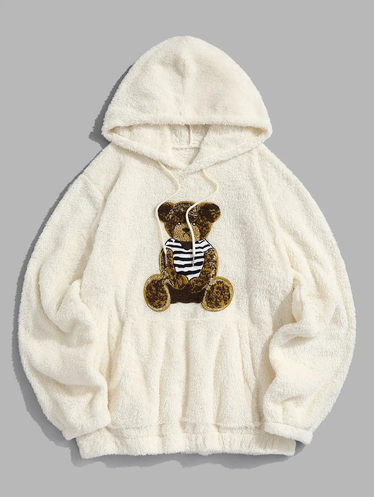 Mens Fluffy Teddy Bear Hoodie Kosyway