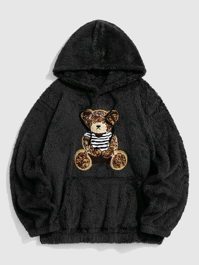 Mens Fluffy Teddy Bear Hoodie Kosyway