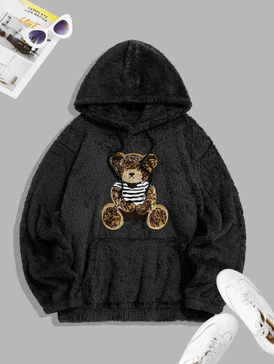 Mens Fluffy Teddy Bear Hoodie Kosyway