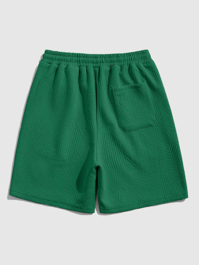 Mens Geometric Drawstring Shorts Kosyway