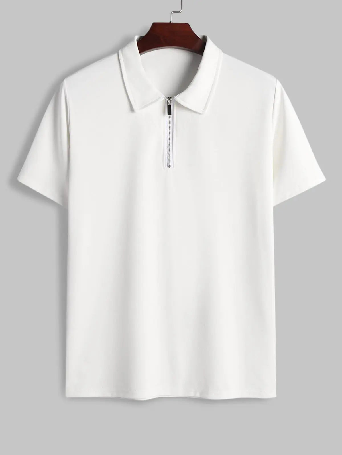 Mens Half Zip Design Polo Shirt Kosyway