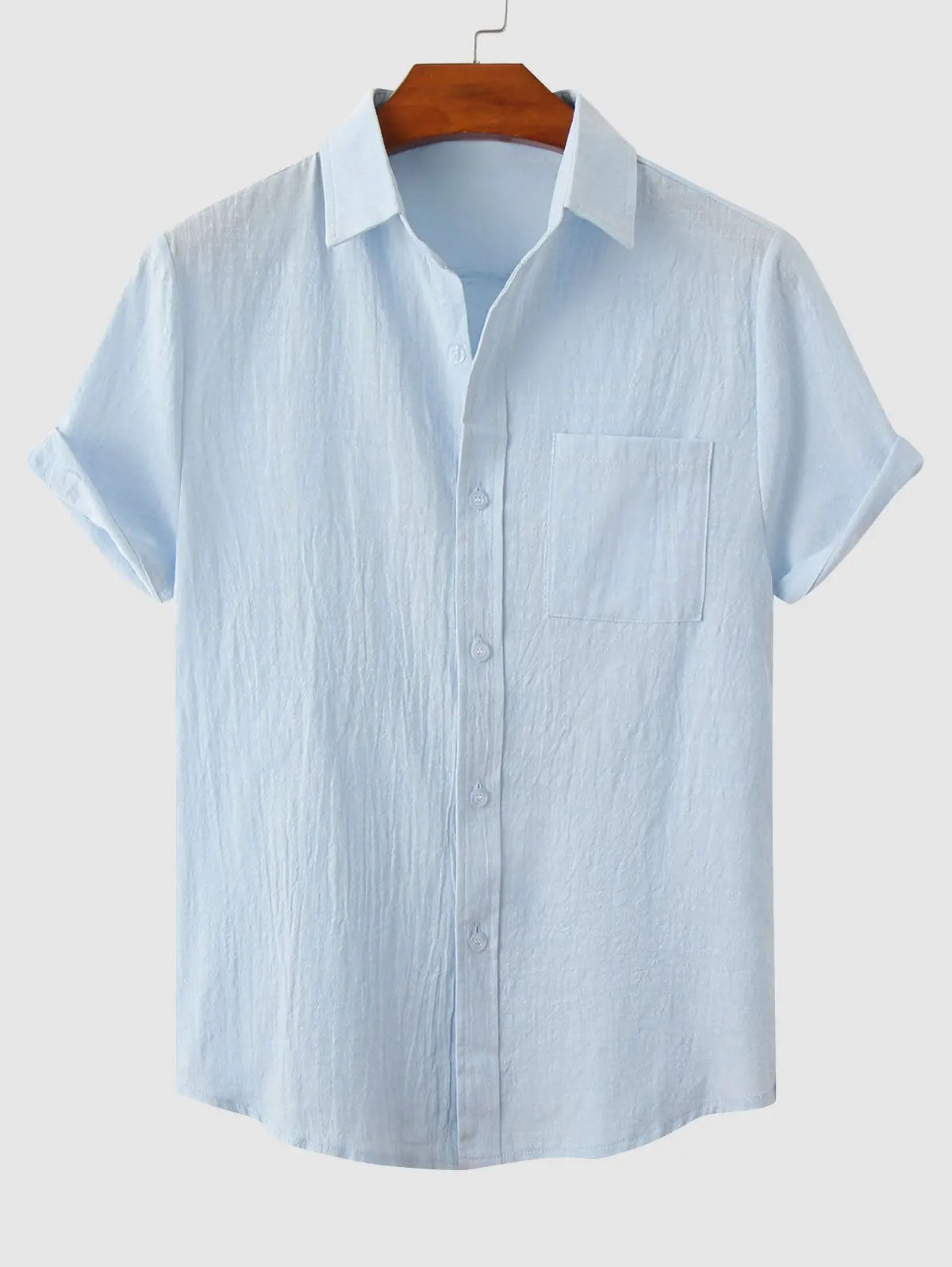 Mens Plain Color Basic Shirt Kosyway