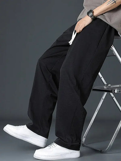 Mens Plain Color Casual Drawstring Pants Kosyway