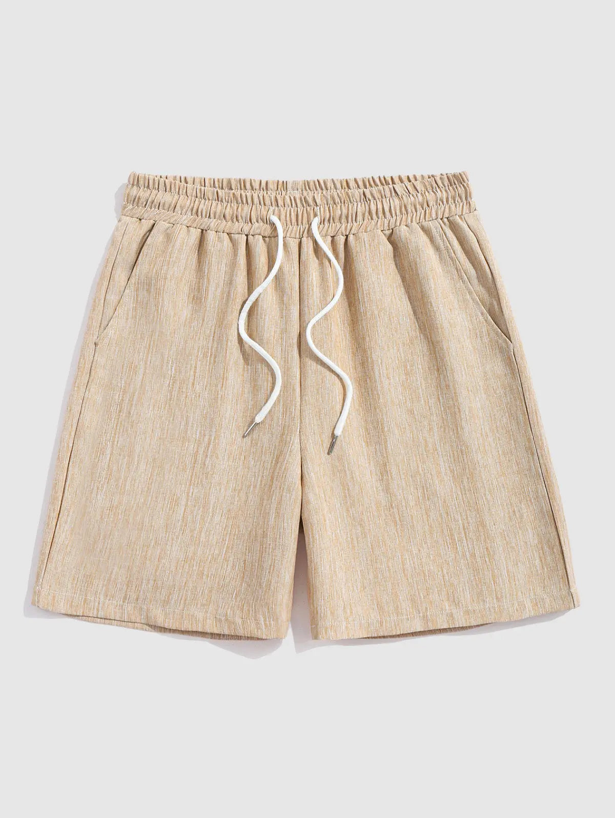 Mens Plain Color Drawstring Shorts Kosyway