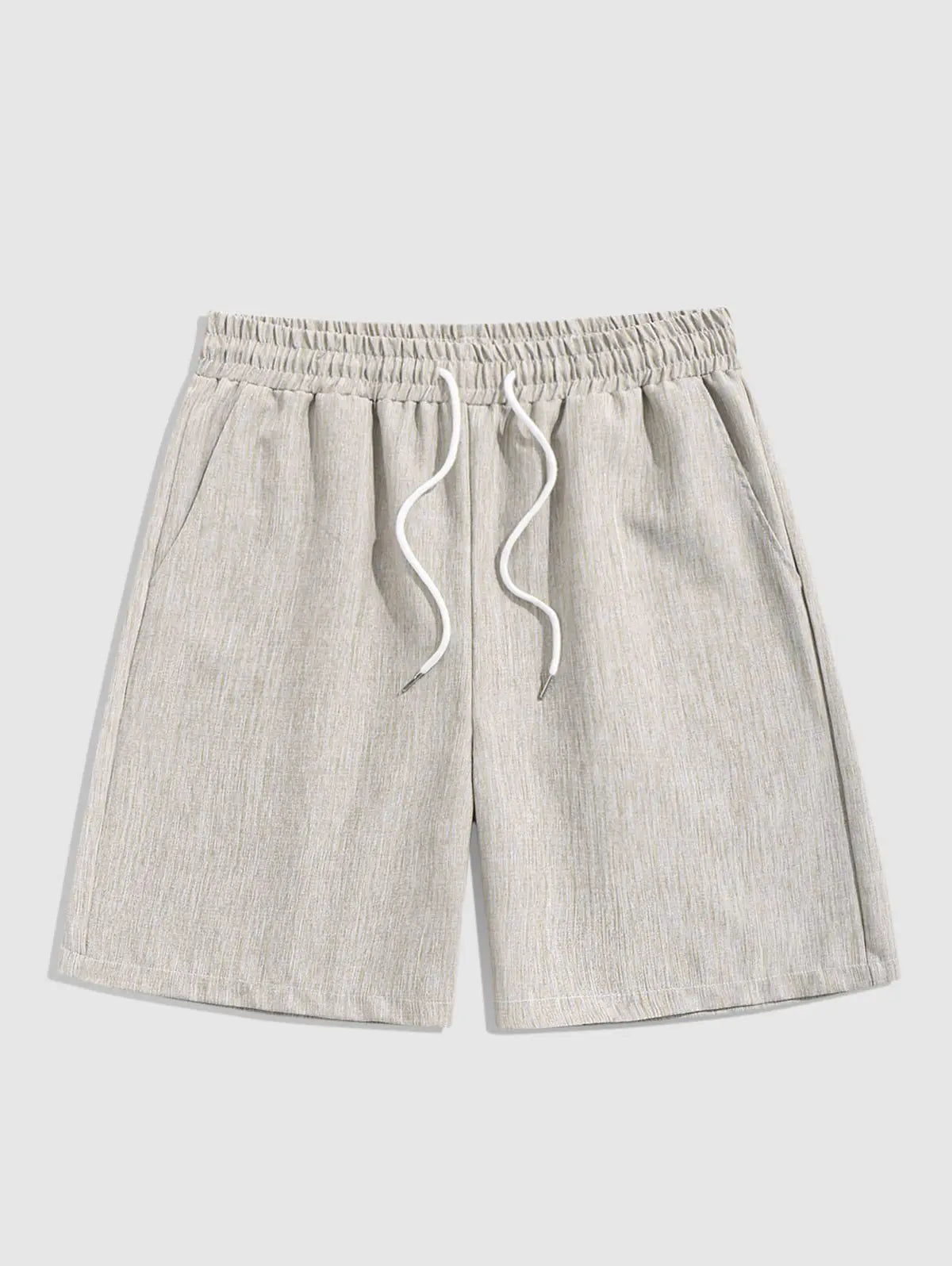 Mens Plain Color Drawstring Shorts Kosyway