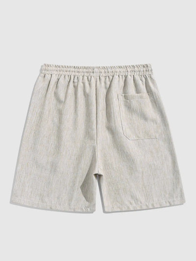 Mens Plain Color Drawstring Shorts Kosyway