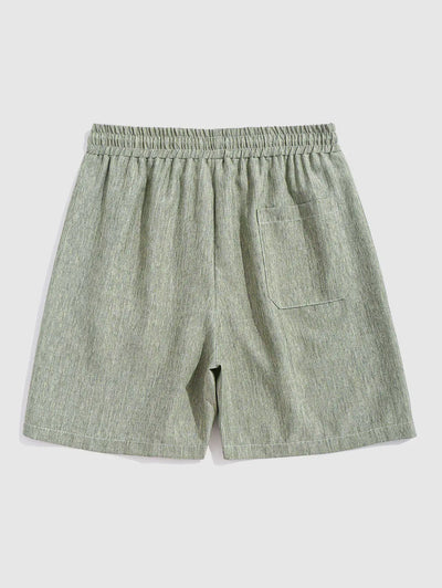 Mens Plain Color Drawstring Shorts Kosyway