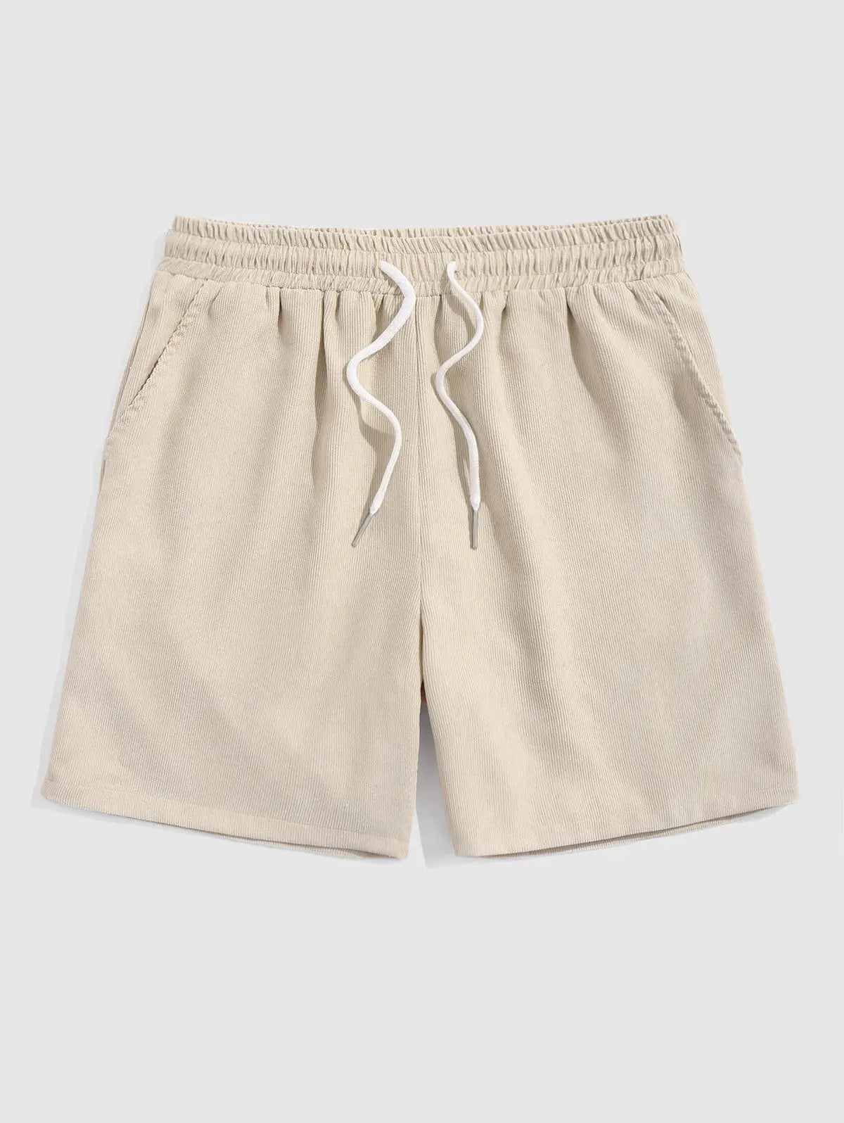 Mens Pocket Plain Corduroy Textured Shorts Kosyway