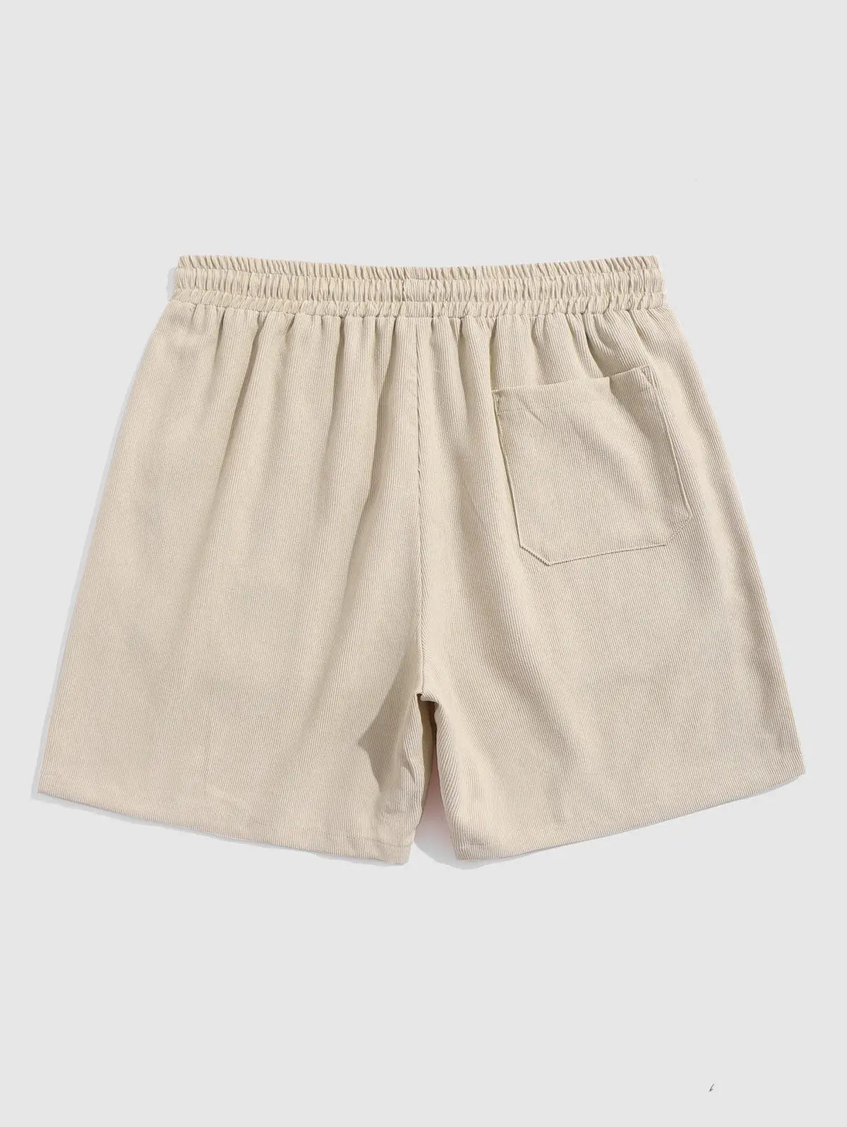 Mens Pocket Plain Corduroy Textured Shorts Kosyway