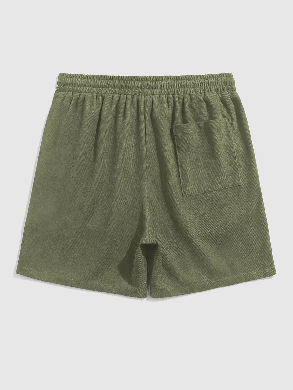 Mens Pocket Plain Corduroy Textured Shorts Kosyway